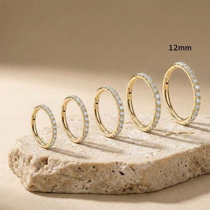 Vera - Titanium Segment Ring with Side Facing Stones