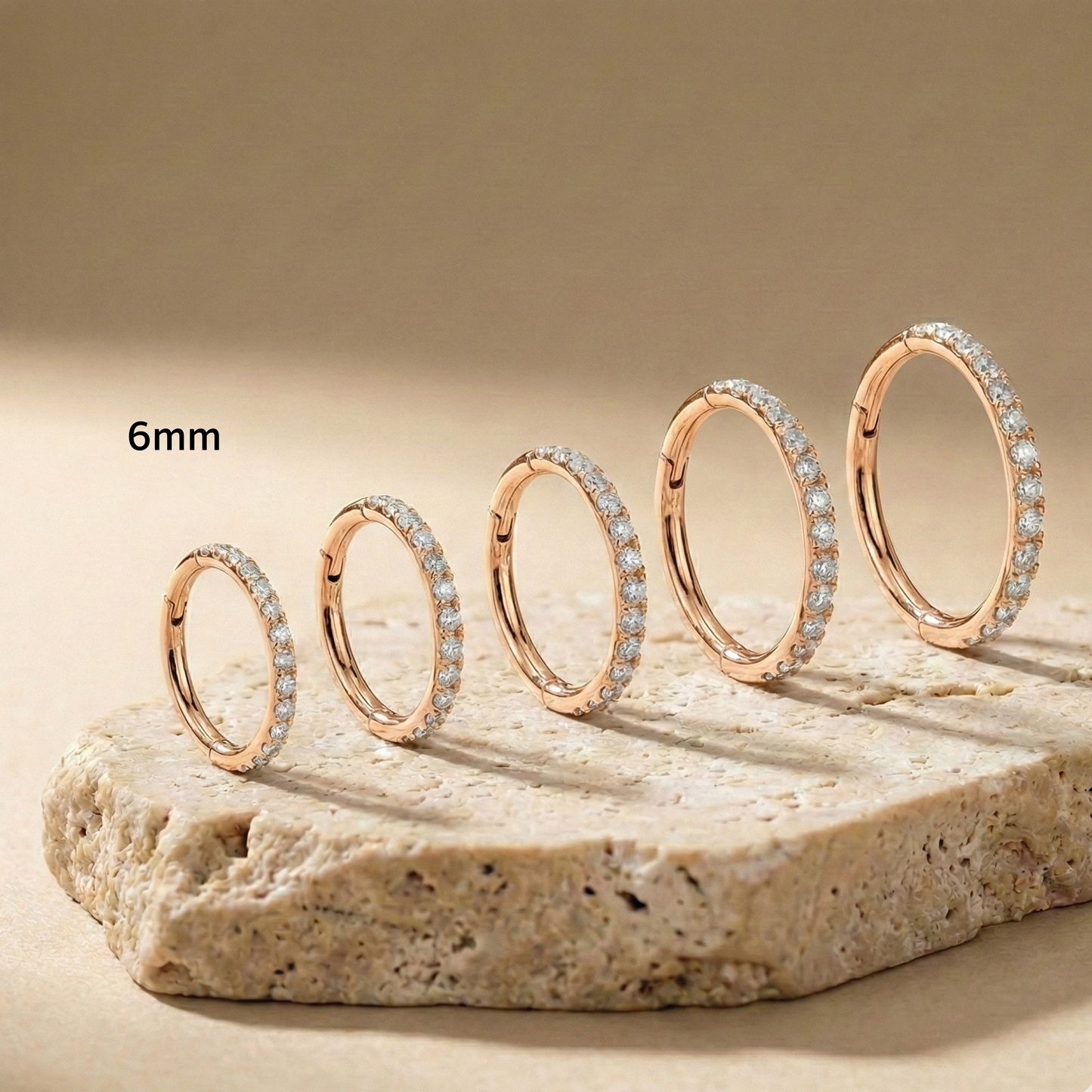 Vera - Titanium Segment Ring with Side Facing Stones