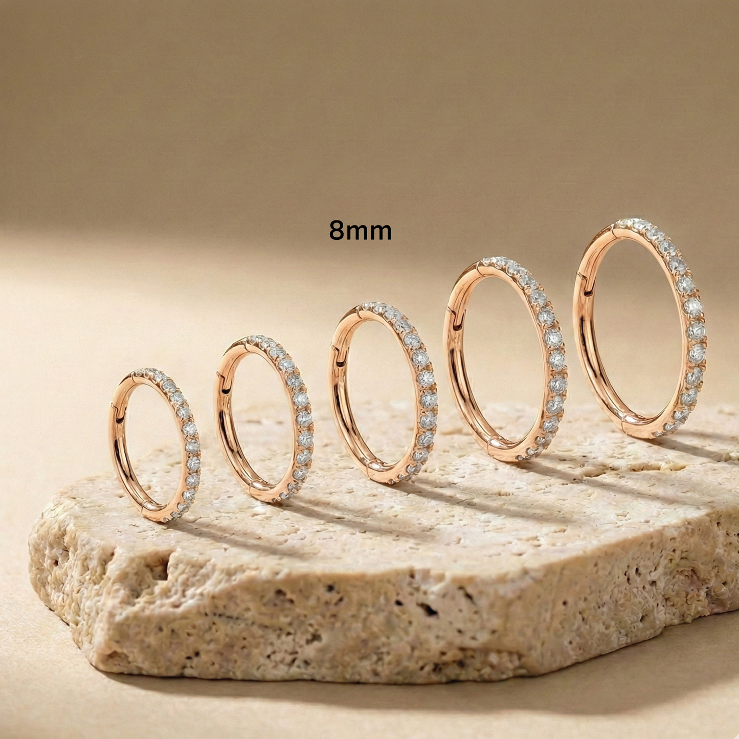 Vera - Titanium Segment Ring with Side Facing Stones