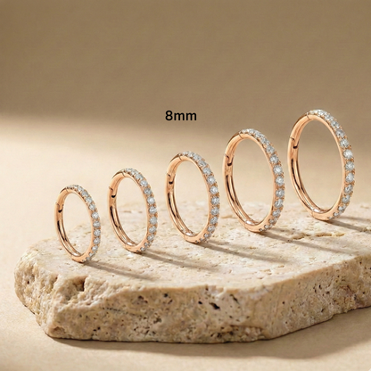 Vera - Titanium Segment Ring with Side Facing Stones