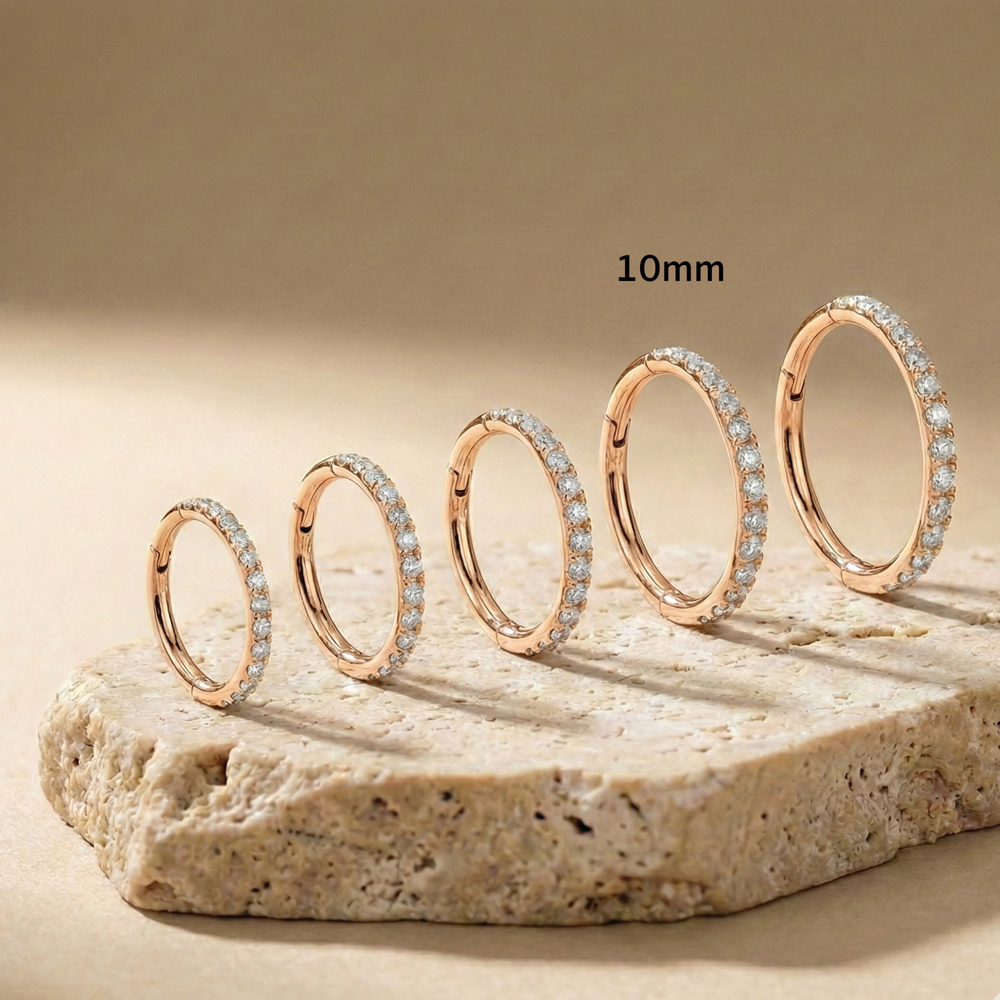 Vera - Titanium Segment Ring with Side Facing Stones