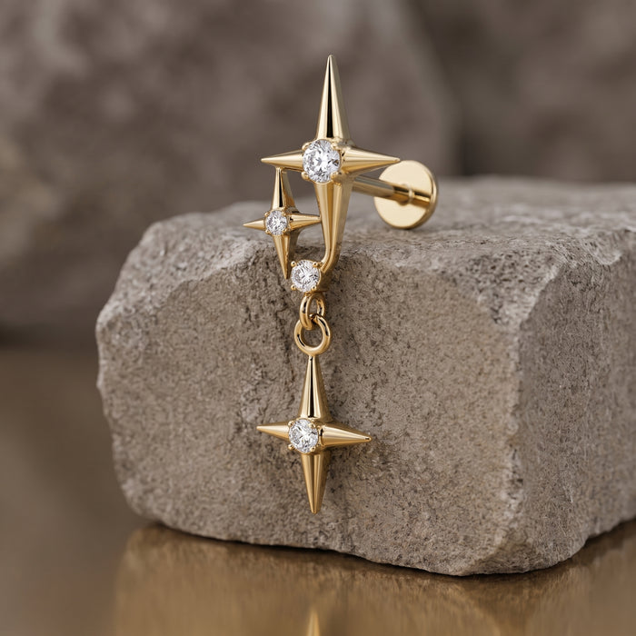 Zaira - Titanium Dangle Star