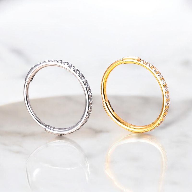 Zaria - Titanium Paved Segment Ring