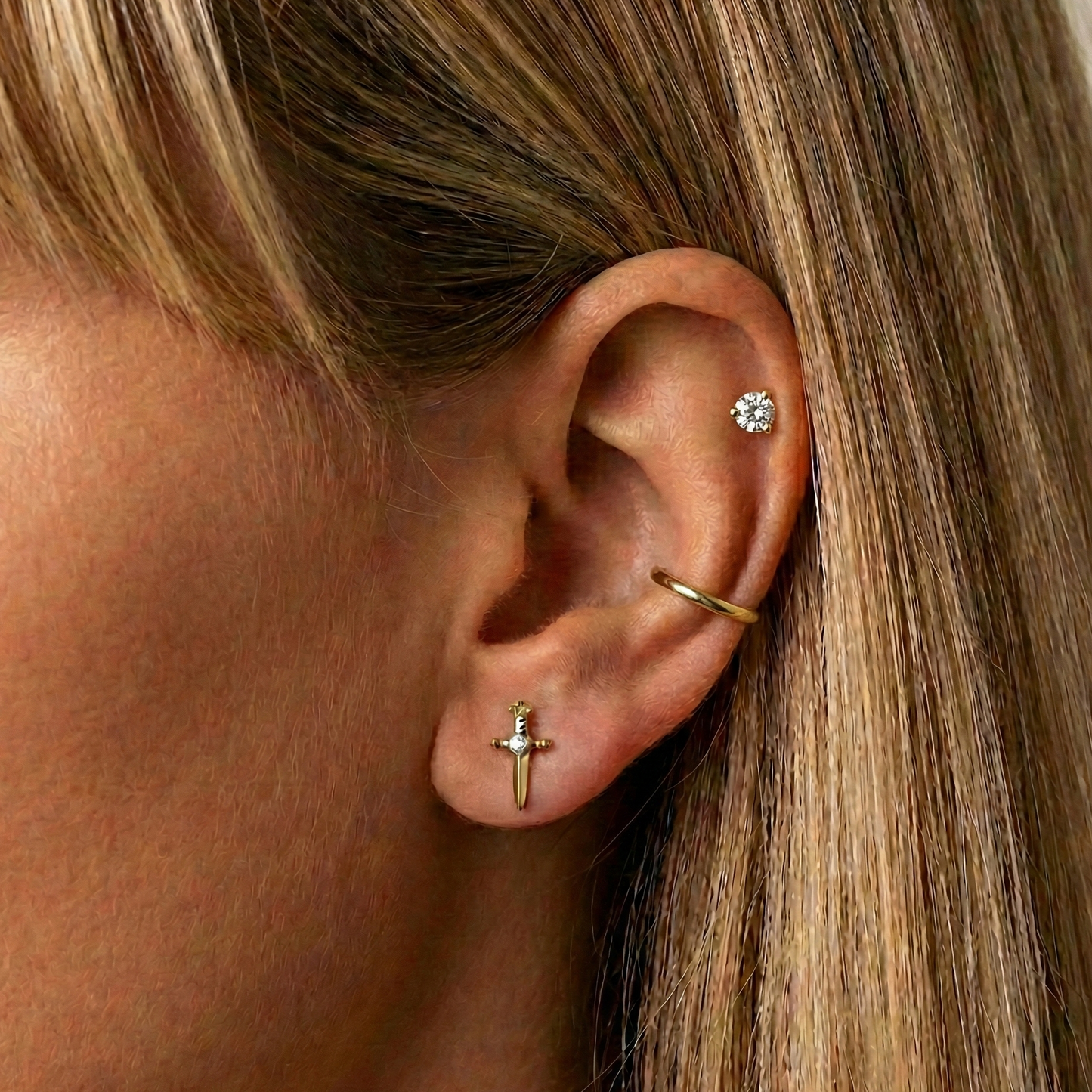 Lana - Plain Titanium Segment Ring