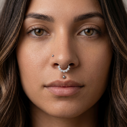 Elara - Titanium Blaze Daith Ring