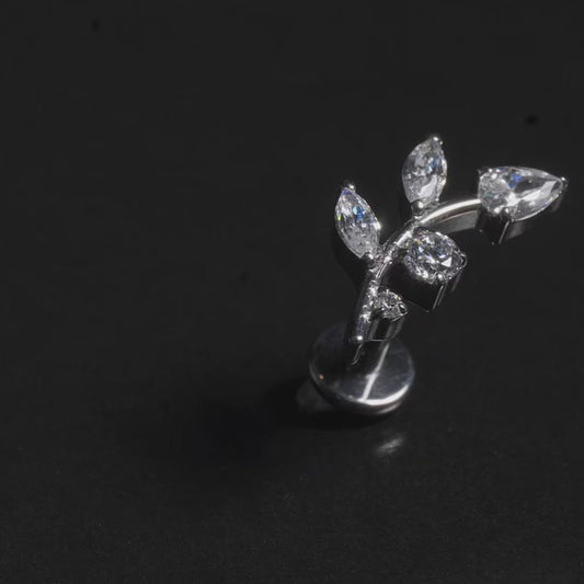 Mira - Titanium Vine Stud