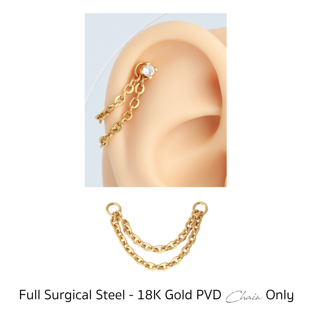 Chain Accessory for Cartilage Jewellery – Cura - Piercing Jewellery