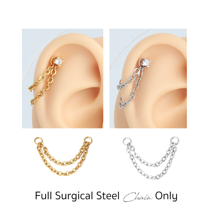 Chain Accessory for Cartilage Jewellery – hypoallergenic piercing jewellery by Cura