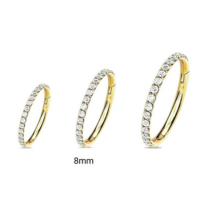 Vera - Titanium Segment Ring with Side Facing Stones