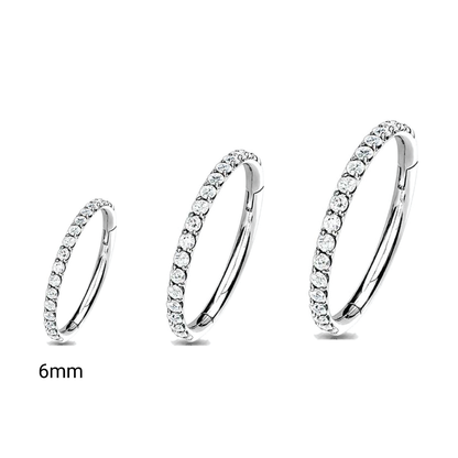 Vera - Titanium Segment Ring with Side Facing Stones