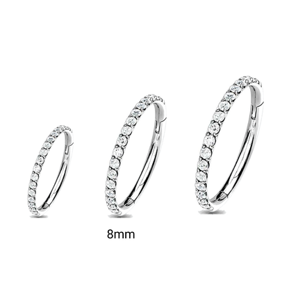 Vera - Titanium Segment Ring with Side Facing Stones