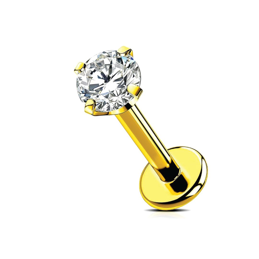 Titanium Labret Flat Back Studs | Cura – Cura - Piercing Jewellery