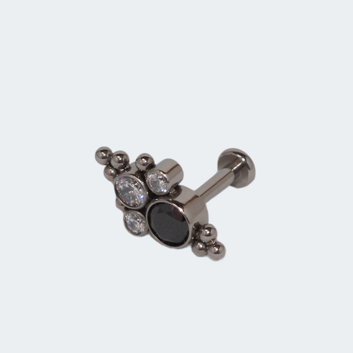 Lena Titanium Cluster Labret Stud | Cura – Cura - Piercing Jewellery