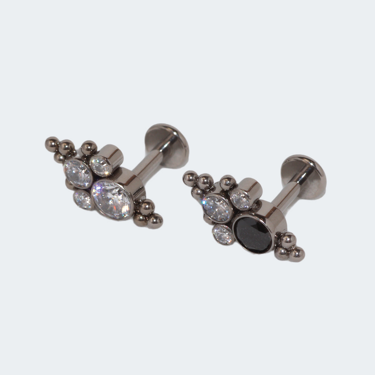 Lena Titanium Cluster Labret Stud | Cura – Cura - Piercing Jewellery