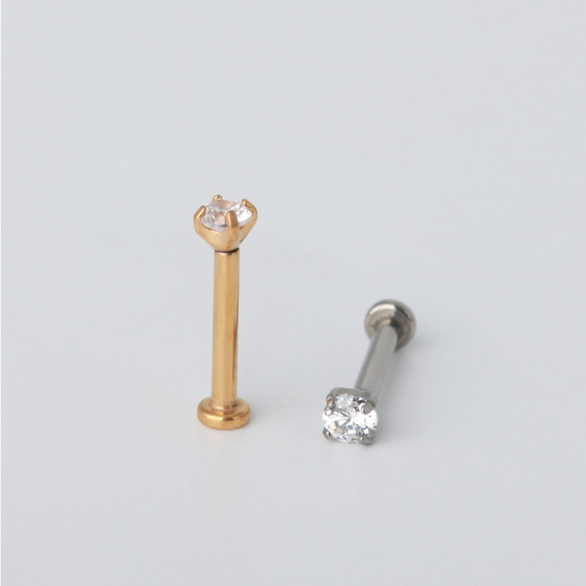 Titanium Threadless Labret Flat Back Studs | Cura – Cura - Piercing ...