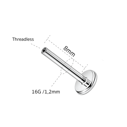 Titanium Threadless Labret Post Only